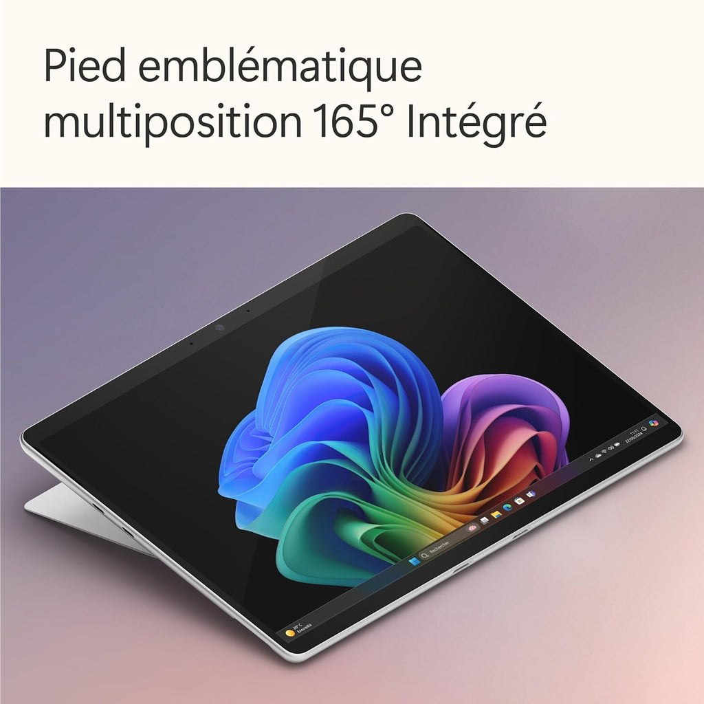 Microsoft Surface Pro (Cargador no incluido), PC Copilot+, pantalla táctil OLED de 13", Snapdragon® X Elite, 16 GB de RAM, SSD de 512 GB, último modelo, 11.ª edición, platino