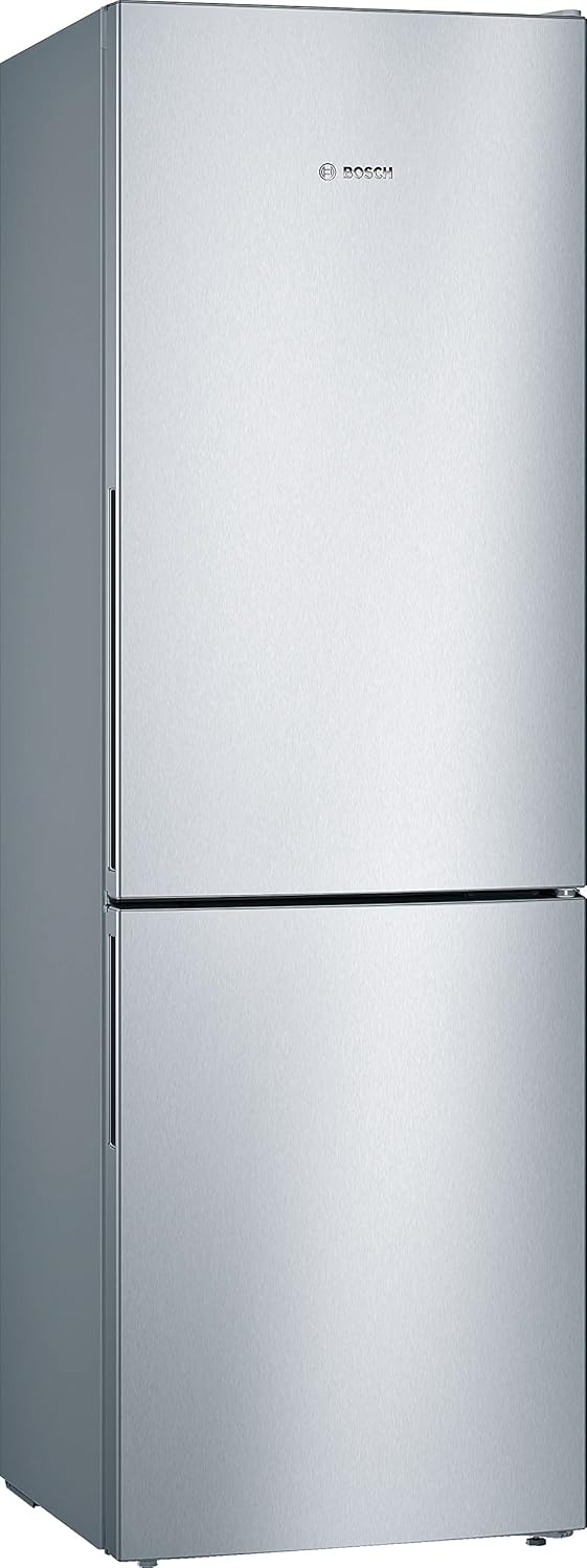 Bosch KGV36VLEAS, Serie 4, Frigorífico con congelador, Libre instalación, 186 x 60 cm, 214 L / 94 L, Acero inoxidable