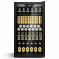 Refrigerador de bebidas YC-86 de 86 litros con 4 estantes, frente de cristal, iluminación LED y control digital de temperatura