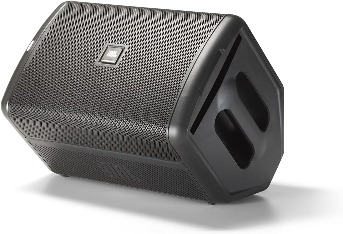 JBL EON ONE Compact - Sistema de PA personal todo en uno recargable, batería intercambiable, ligero y portátil, entradas múltiples, funciones de mezclador profesional - Negro