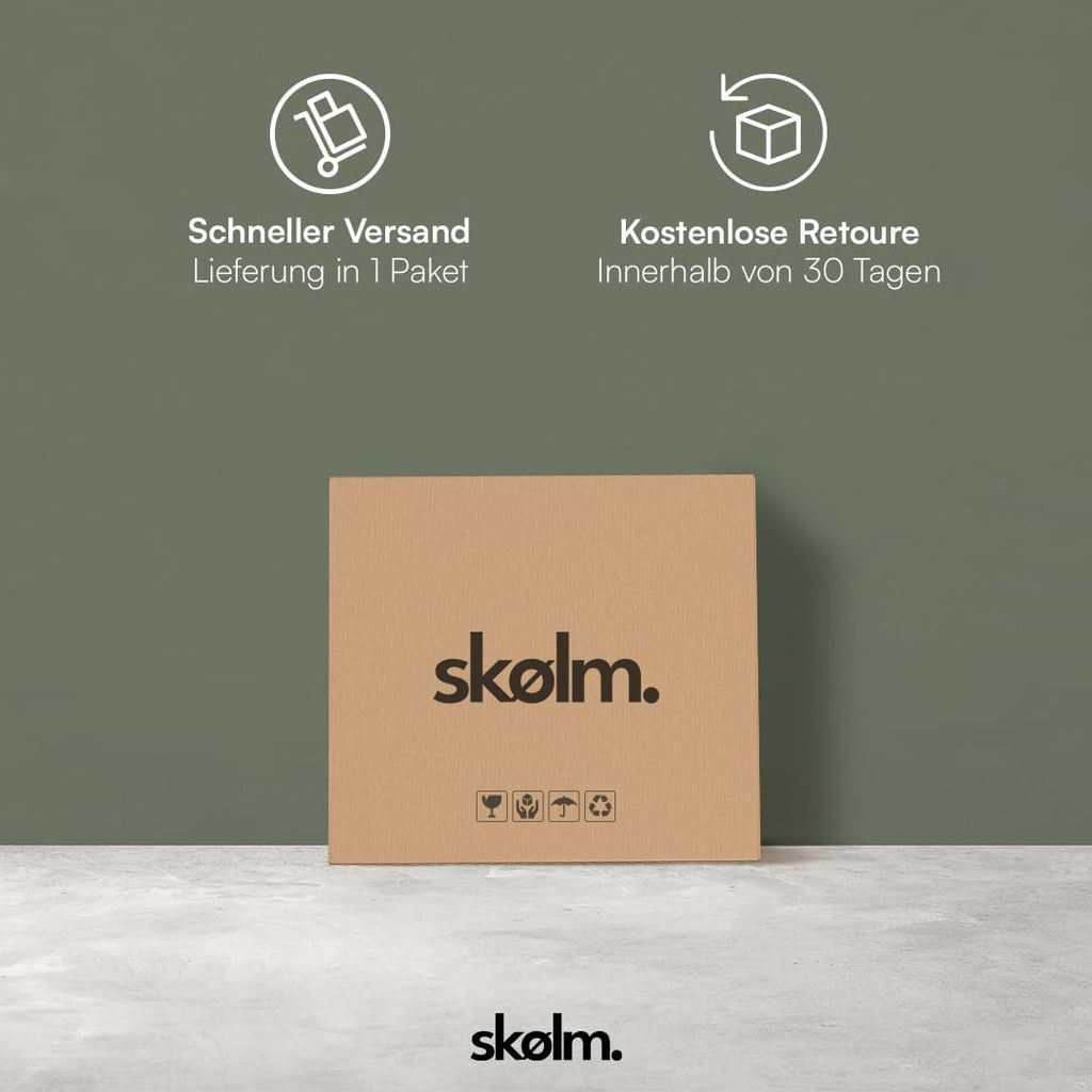 Mesa de centro redonda skølm Mjölnir Ø70 cm – Mesa de salón de madera maciza de roble – Mesa de sofá con 2 estantes – Mesa auxiliar pequeña con acabado de aceite natural – Mesa de madera para salón con espacio de almacenamiento – Coffee Table