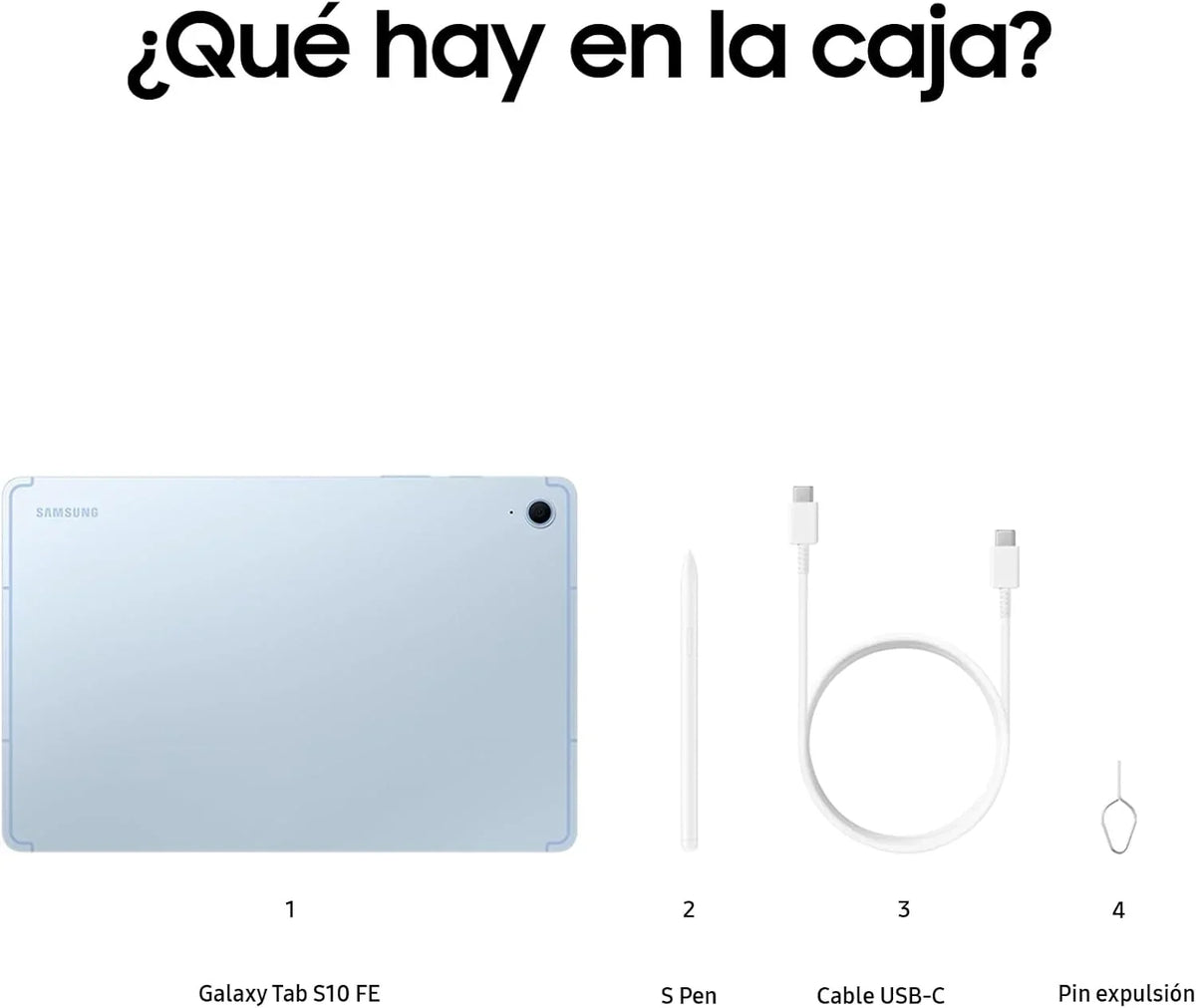 Galaxy Tab S10 FE 256GB, Tablet Android + S Pen, Galaxy AI, 8GB RAM, Pantalla de 10,9", Batería de Larga Duración, Azul, Garantía del Fabricante 3 Años + 1 Año Extra