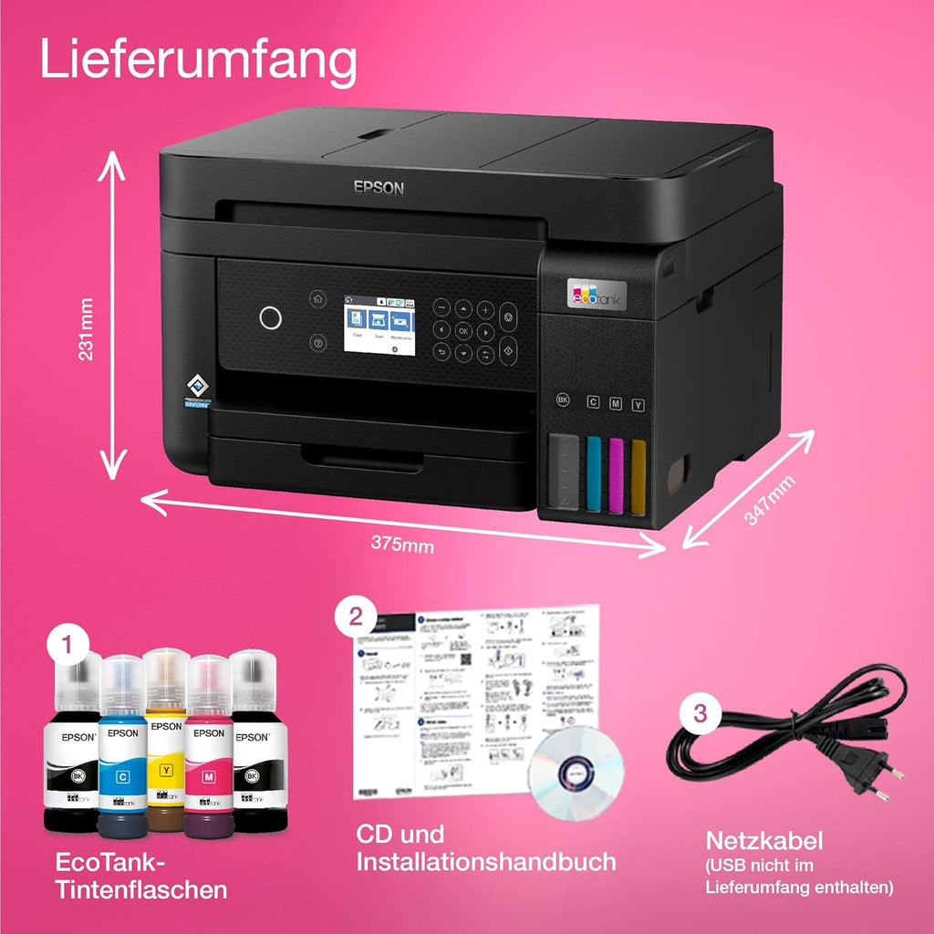 Impresora multifunción de inyección de tinta Epson EcoTank ET-4800 A4 con Wi-Fi, incluye tinta para hasta 3 años