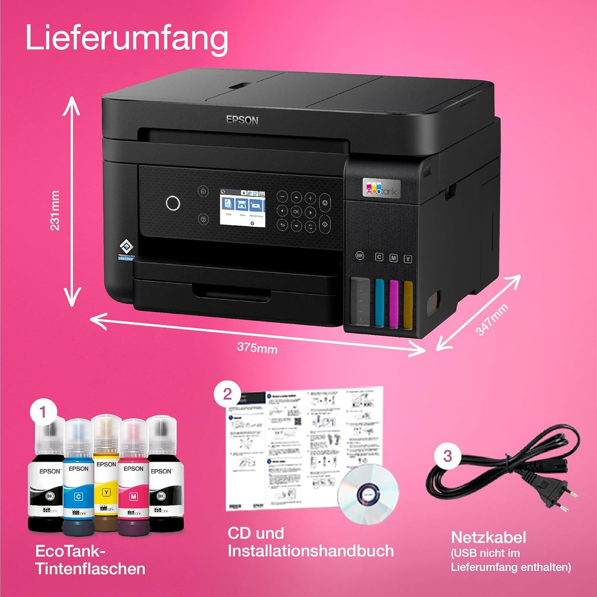 Impresora multifunción de inyección de tinta Epson EcoTank ET-4800 A4 con Wi-Fi, incluye tinta para hasta 3 años
