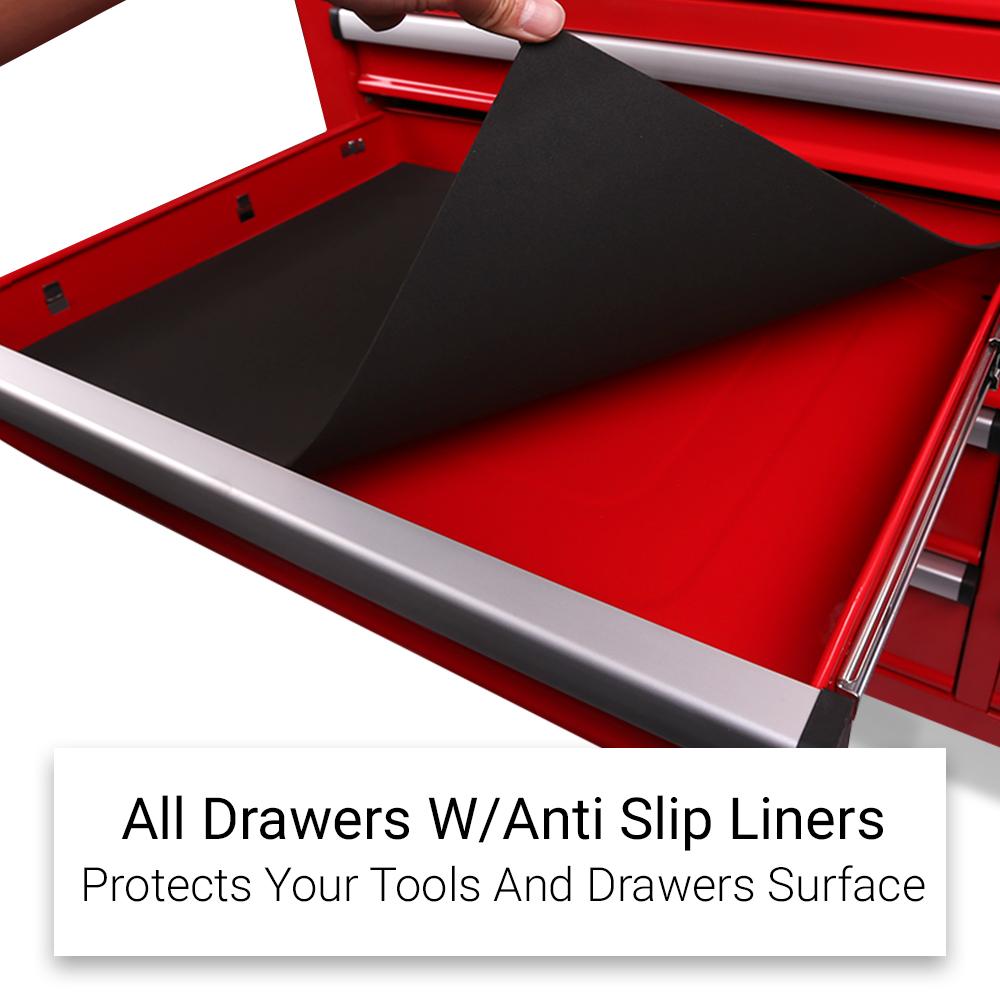 Juego de herramientas mecánicas Daytona de 655 piezas con gabinete rodante rojo de 12 cajones y 43 pulgadas
