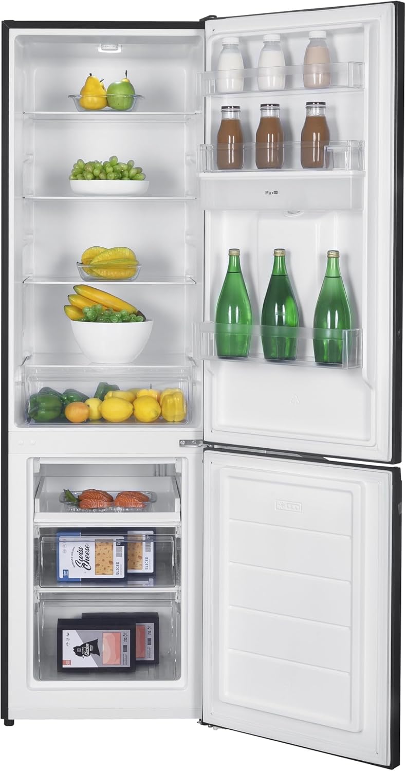 GEDTECH Refrigerador combinado - congelador inferior - GCB262BL Negro - capacidad 262L - Clase E