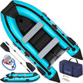 KESSER® Bote neumático Wave 230-320 cm Set de 6 piezas inflable – Bote + banco, bomba de aire, remos, kit de reparación, bolsa, bote de pesca, bote de remos pequeño y grande - compatible con motor, apto para agua salada