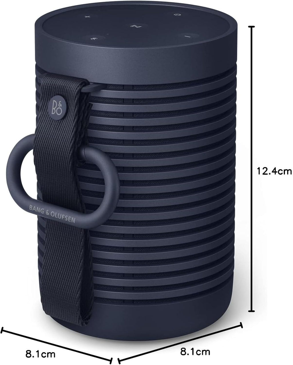 Bang & Olufsen Beosound Explore – Altavoz Bluetooth inalámbrico portátil para exteriores, hogar y viajes, 27 horas de autonomía, resistente al agua, sonido 360° + cable de carga USB-C – Negro antracita