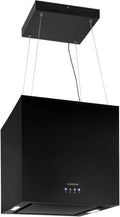 Klarstein Okap wyspowy żyrandolowy - Okap wiszący, wyspowy żyrandolowy, z filtrem, z recyrkulacją, Montaż sufitowy, 45 cm, czarny