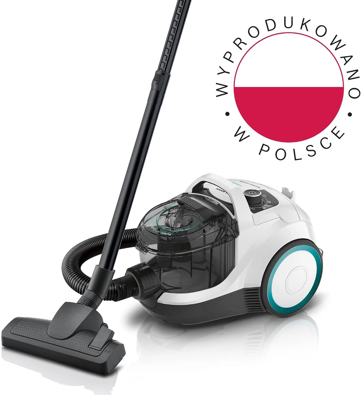 Bosch Serie 4 ProHygienic Odkurzacz 550 W, BGC21HYG1, biało-turkusowy