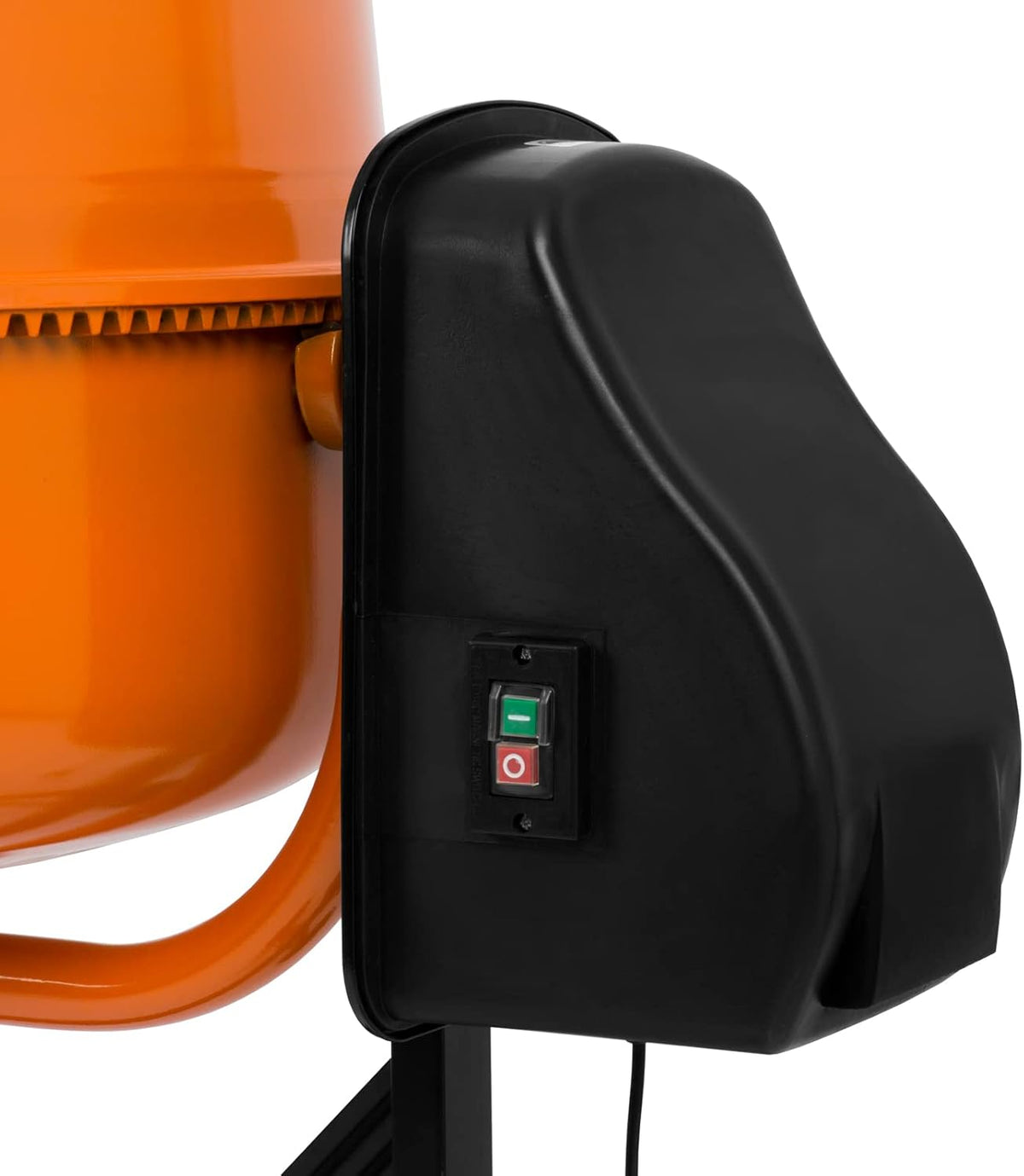 Hormigonera eléctrica móvil EBERTH de 160 l, motor de 650 W, bastidor, tambor y corona dentada de acero, volante bloqueable, placa base ancha, hormigonera profesional, tambor orientable, fácil manejo