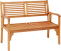 Banco plegable Dehner Douglas, 2 plazas, aprox. 119 x 62 x 90 cm, de madera de acacia con certificación FSC®, natural