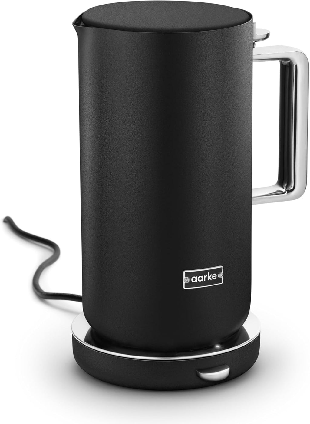 Hervidor de agua de acero inoxidable Aarke negro mate: hervidor eléctrico de 1,2 L, múltiples ajustes de temperatura, base giratoria de 360°, ebullición silenciosa, boquilla antigoteo