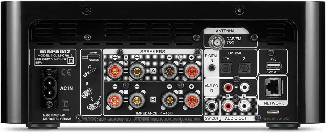Marantz Professional, Sistema de audio con streamer Melody X (M-CR612), color negro