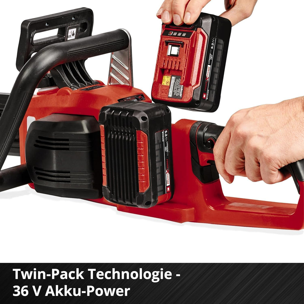 Motosierra de batería Einhell Professional GP-LC 36/35 Li-Solo Power X-Change (iones de litio, 36 V, 33 cm de longitud de corte, 15 m/s de velocidad de corte, motor eléctrico sin escobillas, sin batería ni cargador)