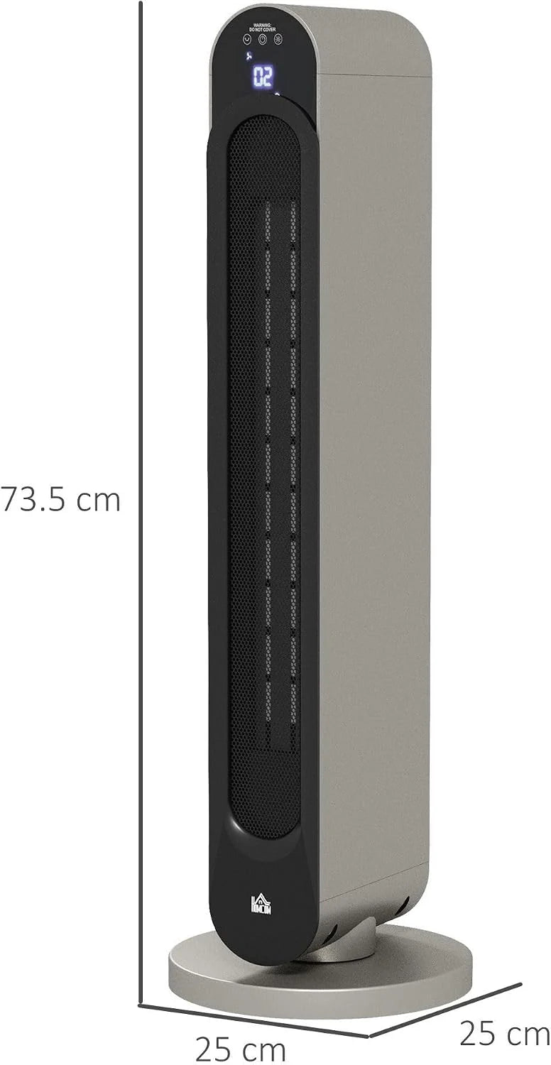HOMCOM Nagrzewnica PTC ceramiczna 2200W, pilot, timer 12h