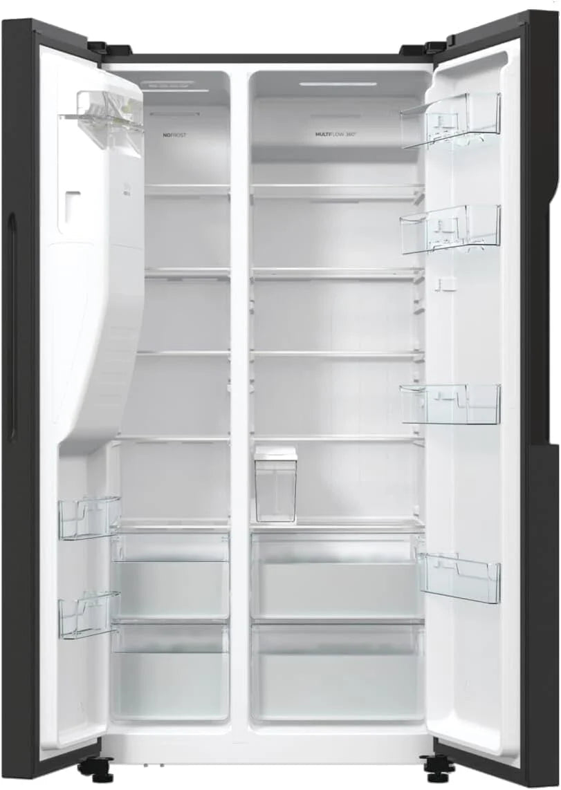 Gorenje NRR9185ESBXL Side by Side lodówko-zamrażarka, stal nierdzewna, kolor czarny