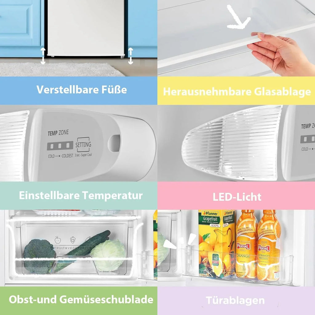 Refrigerador sin congelador RCD133WH3(E) 131 L compresor inverter con cajón para frutas y verduras 84,5 cm
