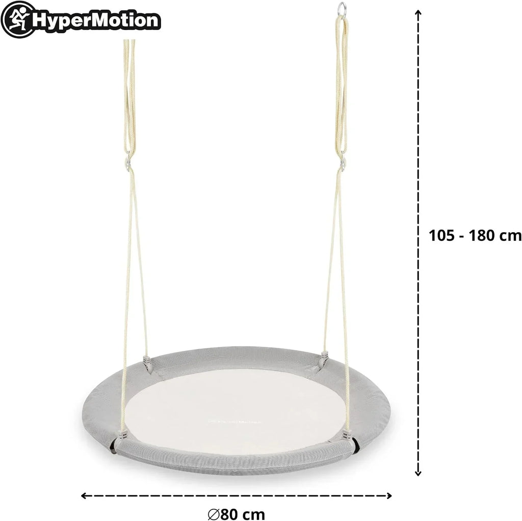 Columpio doble con estructura de acero ZEST SWING HYP2014, capacidad de carga de 180 kg, con columpio nido y hamaca para jardín