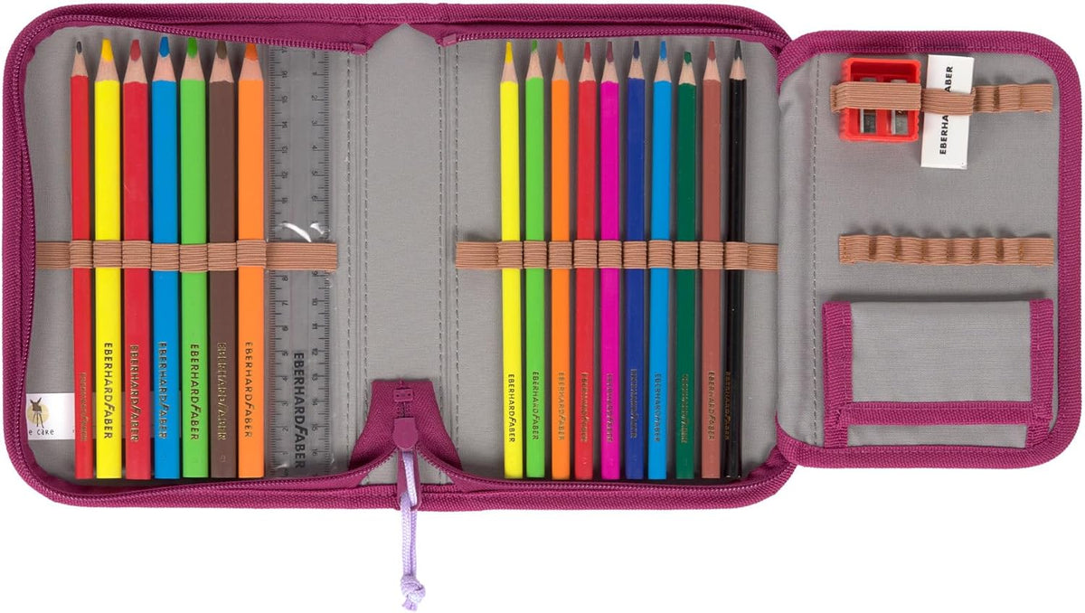 LÄSSIG Set de mochila escolar de 7 piezas para niños/School Set Boxy Unique Negro