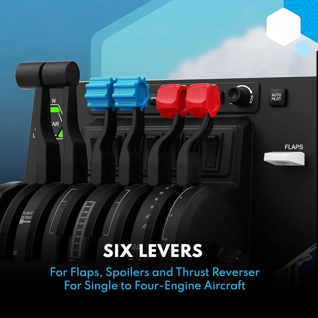 Palanca de gases para simulador de vuelo Bravo con panel anunciador de piloto automático y control para PC