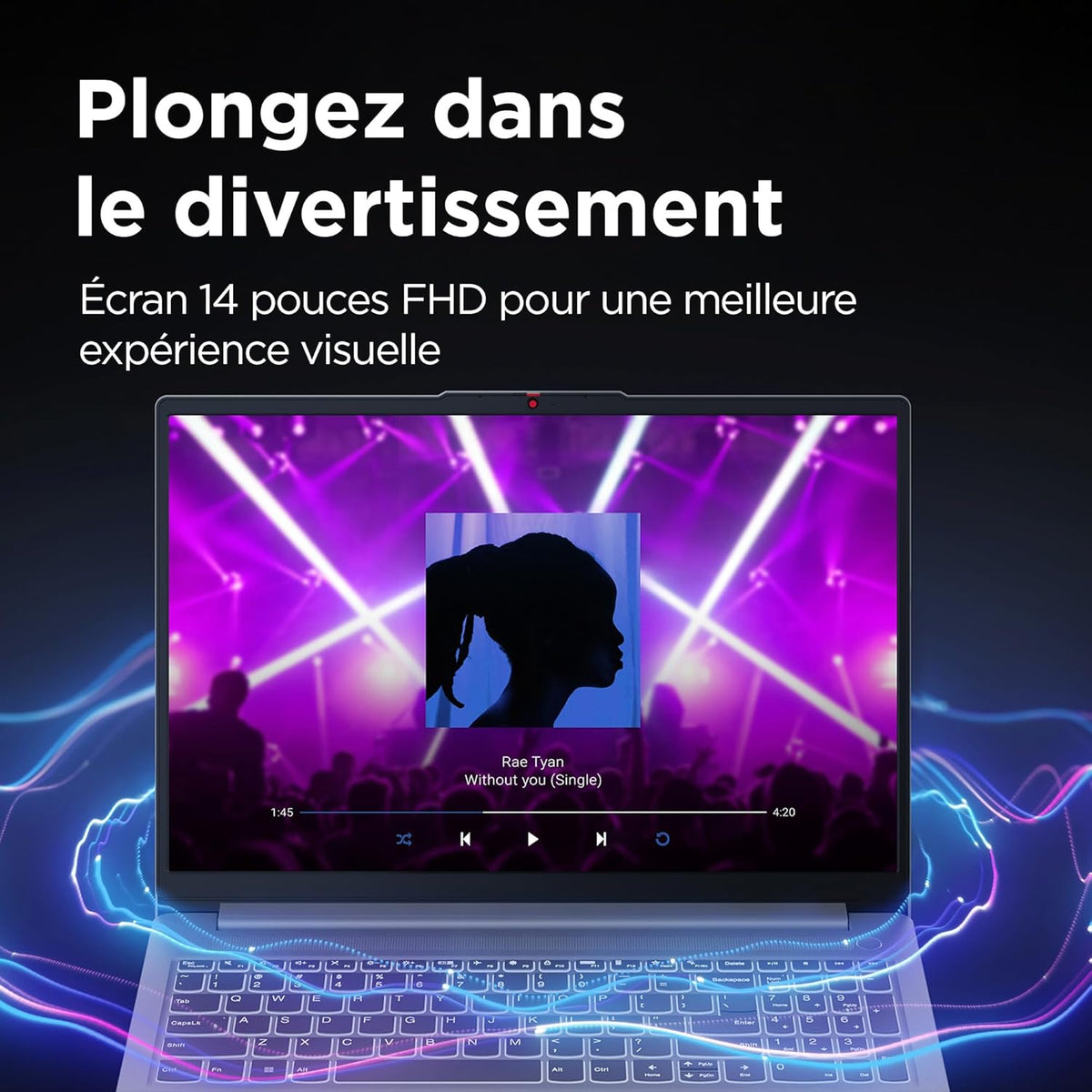 Lenovo IdeaPad Slim 3 14IRH8 - Ordenador portátil 14'' FHD (Intel Core i7-13620H, RAM 16 GB, SSD 512 GB, Intel UHD Graphics, Windows 11 Home) Teclado AZERTY francés - Gris