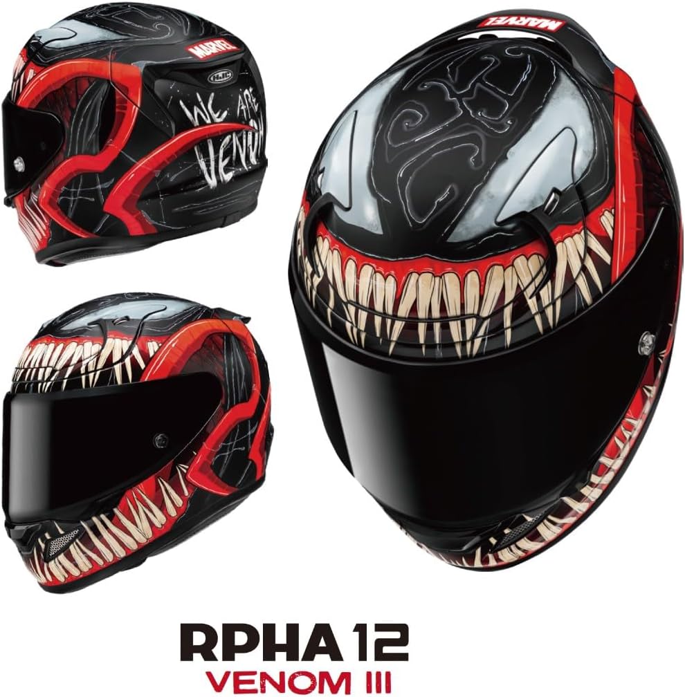 HJC, Casco de Moto Integral RPHA 12 Venom 3 Marvel MC1SF