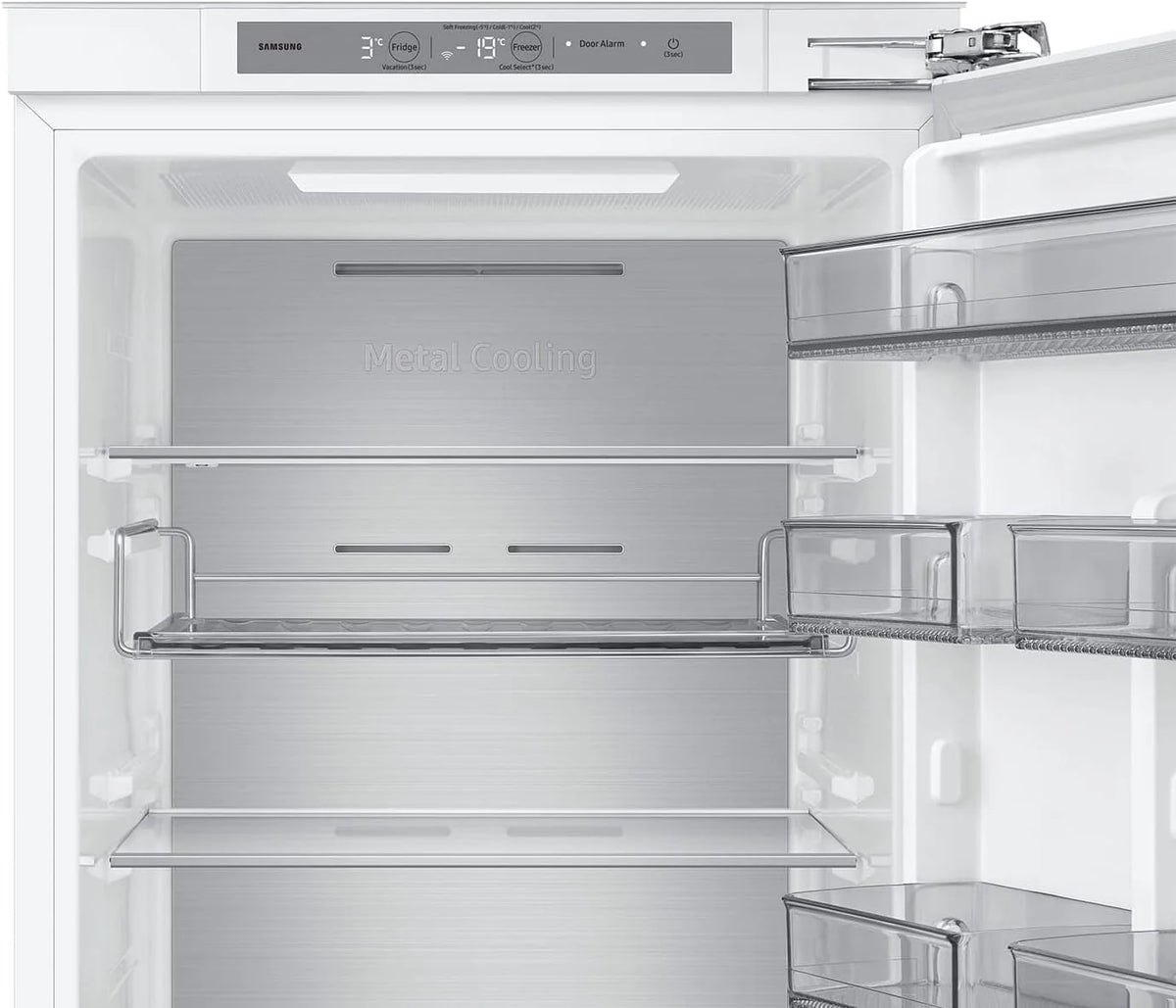 Samsung BRB80F26ACF0EF lodówka do zabudowy, AI z zamrażarką, 178 cm, 264 l, No Frost+, AI Energy Mode, Twin Cooling+, Cool Select+, biała