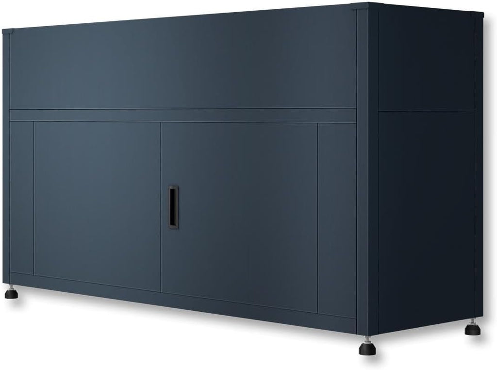 Cama elevada Metzler para jardín con espacio de almacenamiento – Acero con recubrimiento en polvo en color antracita RAL 7016 | Cama de cultivo metálica resistente a la intemperie, huerto, jardinera elevada | 160 x 85 x 50 cm