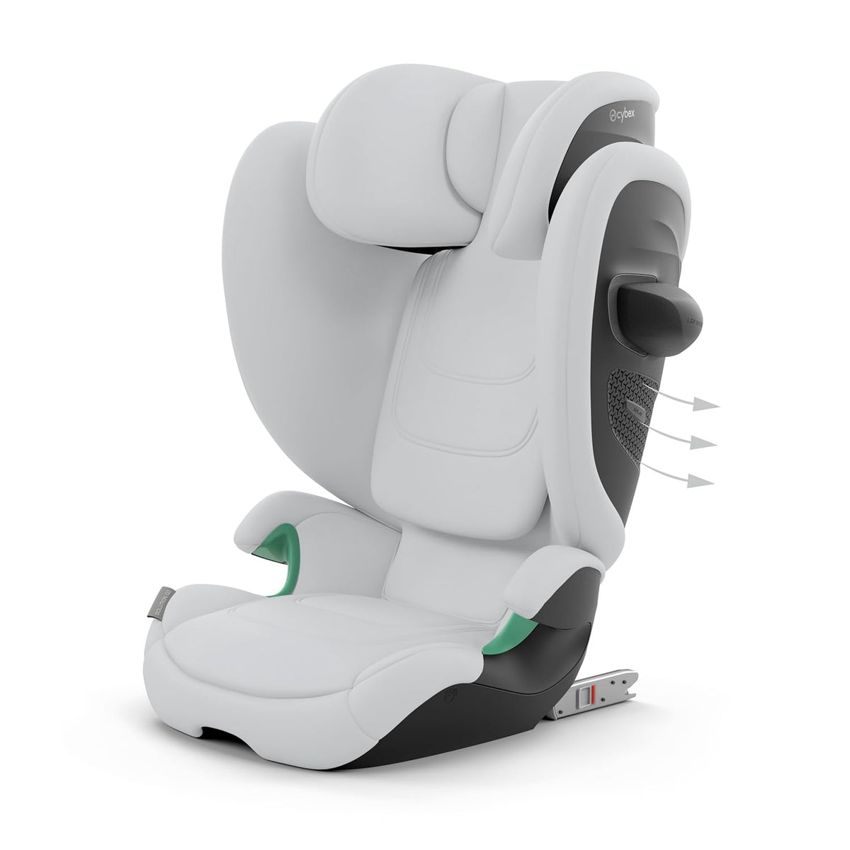 CYBEX Gold Silla de coche infantil Solution G i-Fix, para coches con y sin ISOFIX, desde aprox. 3 hasta 12 años (100 - 150 cm), desde aprox. 15 hasta 50 kg, Lava Grey