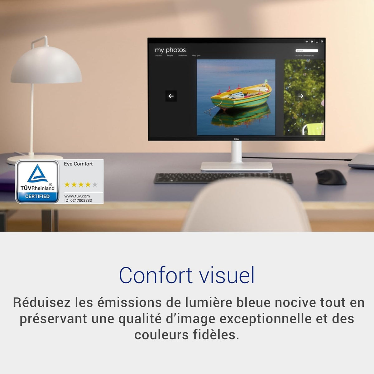 Monitor Dell 27 Plus - S2725HSM, Full HD (1920x1080), 144Hz, IPS, 1ms MPRT, AMD FreeSync, 99% sRGB, Ajuste de altura, Altavoces integrados, 2 HDMI, Garantía de 3 años, Blanco