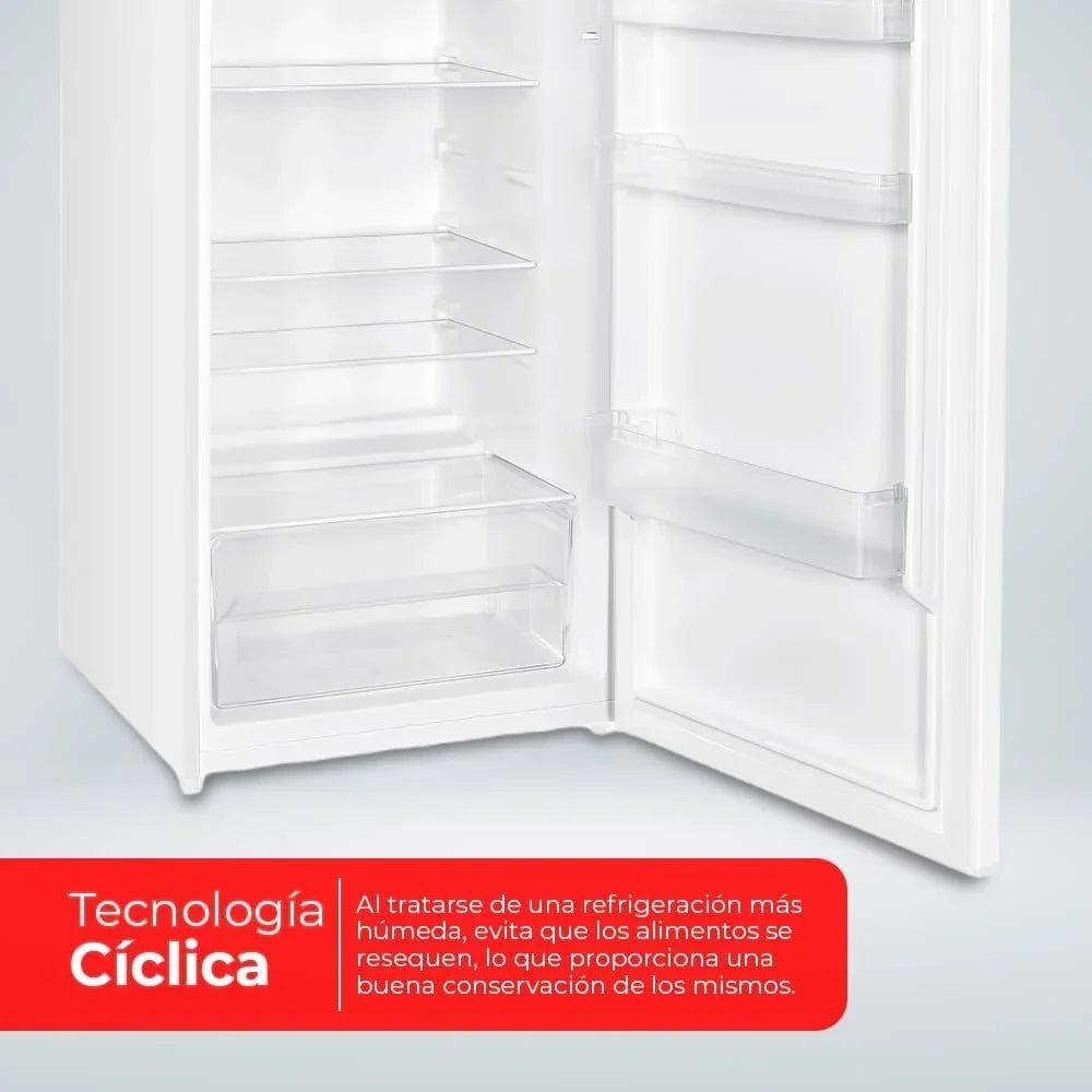 FRIGORÍFICO NILSON 2 Puertas Blanco NF145500E. Capacidad 206 Litros, Puerta Reversible, Bajo Nivel Sonoro, Eficiencia Energética Clase E