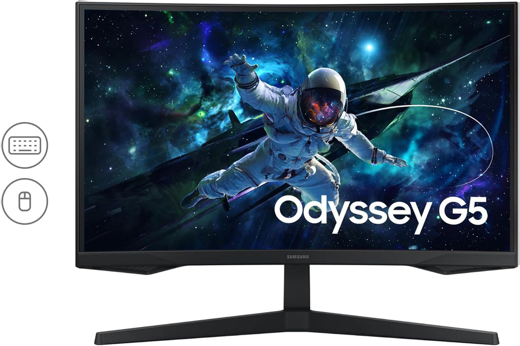 Monitor Samsung Odyssey G55C 27'', 165Hz, 1ms, Panel VA curvo 1000R, QHD: 2560x1440, 2500:1, HDR10, AMD FreeSync, Auto Source Switch+, soporte ajustable, DisplayPort, HDMI