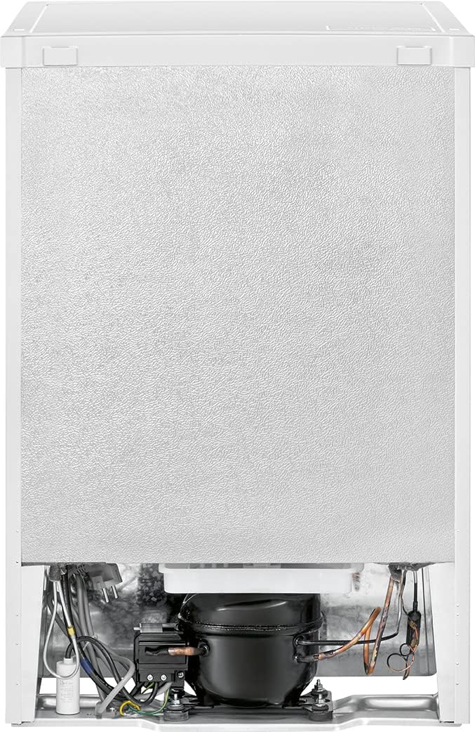 Refrigerador con congelador pequeño Bomann® | Refrigerador con 2 estantes | silencioso | con congelador de 4 estrellas | refrigerador pequeño con compartimento para frutas y verduras | bisagra de puerta reversible | KS 7251 blanco