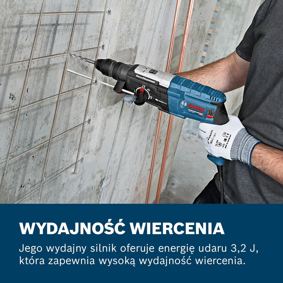 Bosch Professional: młot udarowo-obrotowy GBH 2-28 F (880 W, nominalna prędkość obrotowa 0 – 900 min-1, wymienny uchwyt SDS plus, ogranicznik głębokości, walizka)