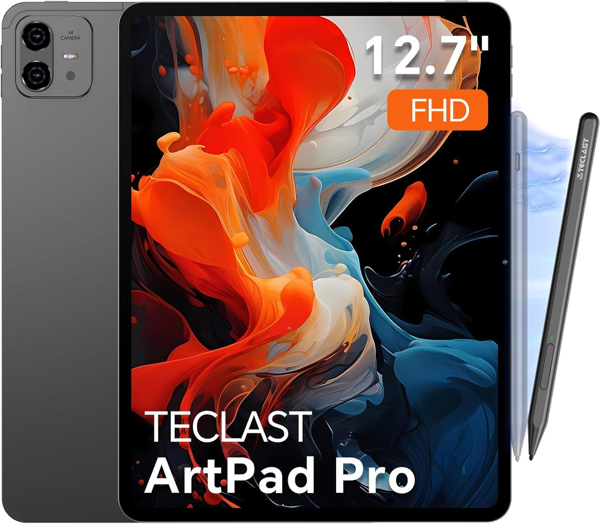 TECLAST Artpad Pro Tablette Tactile 12.7 Pouces,2.2GHz Helio G99,Android 15,Tablette avec Stylet,Dual SIM 4G+WiFi,20Go RAM+256Go ROM/2176×1600/10000mAh+Charge Rapide 30W/13MP/GMS,Google Service Tablet