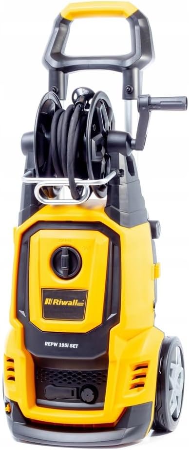 Riwall Myjka Ciśnieniowa 195i Silnik Indukcyjny 400 Bar Wąż 13m Pompa z Mosiężną Głowicą 2500W