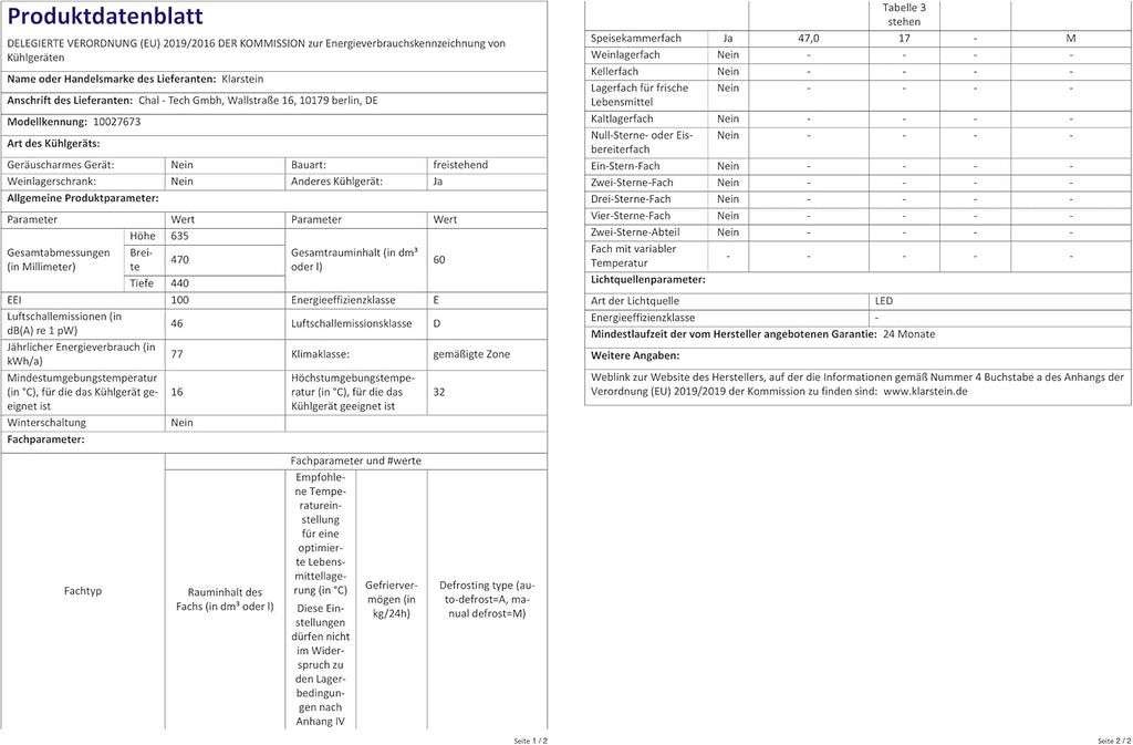 Mininevera Klarstein con puerta de cristal para habitaciones, refrigerador de bebidas con estantes ajustables, pequeño de 80 litros, frigorífico silencioso para interiores/exteriores