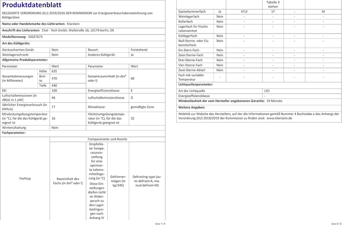 Mininevera Klarstein con puerta de cristal para habitaciones, refrigerador de bebidas con estantes ajustables, pequeño de 80 litros, frigorífico silencioso para interiores/exteriores