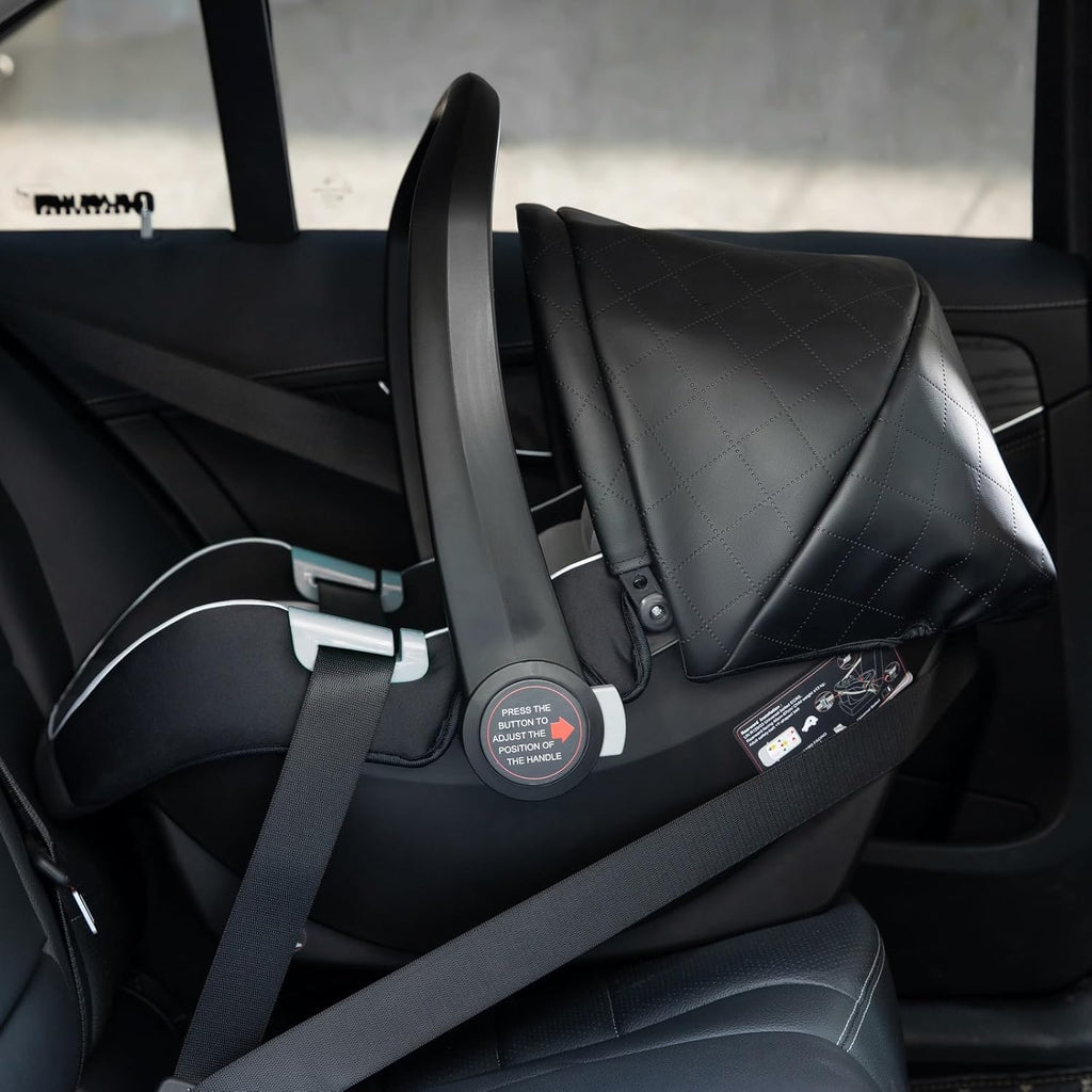 Cochecito 3 en 1 Gcarebb, silla de paseo con portabebés, cochecito completo con altura ajustable, cochecito combinado con marco de aluminio para recién nacidos de 0 a 4 años