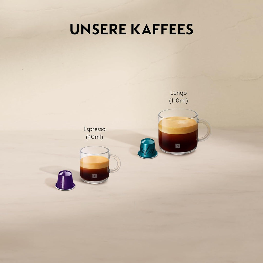 Cafetera de cápsulas Krups Nespresso Pixie Redesign, 1260 W, depósito de agua de 0,7 l, Espresso o Lungo, ahorro de energía, cápsulas reciclables, incluye set de bienvenida, Titanio, XN306T10