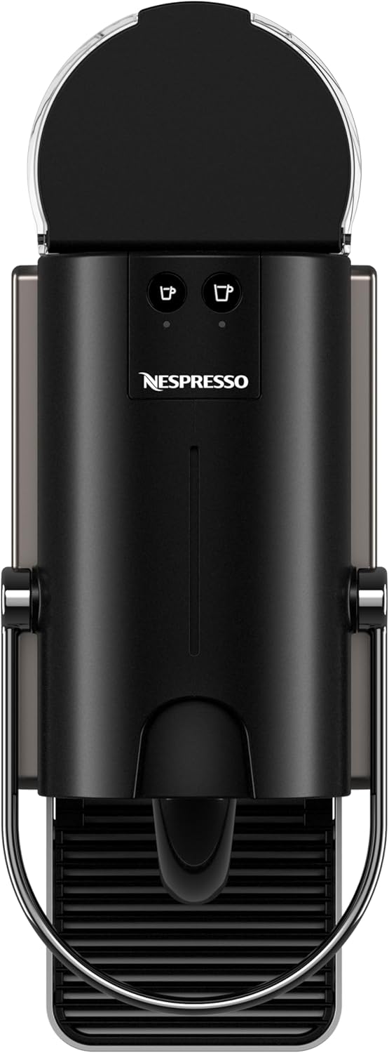 Cafetera de cápsulas Krups Nespresso Pixie Redesign, 1260 W, depósito de agua de 0,7 l, Espresso o Lungo, ahorro de energía, cápsulas reciclables, incluye set de bienvenida, Titanio, XN306T10
