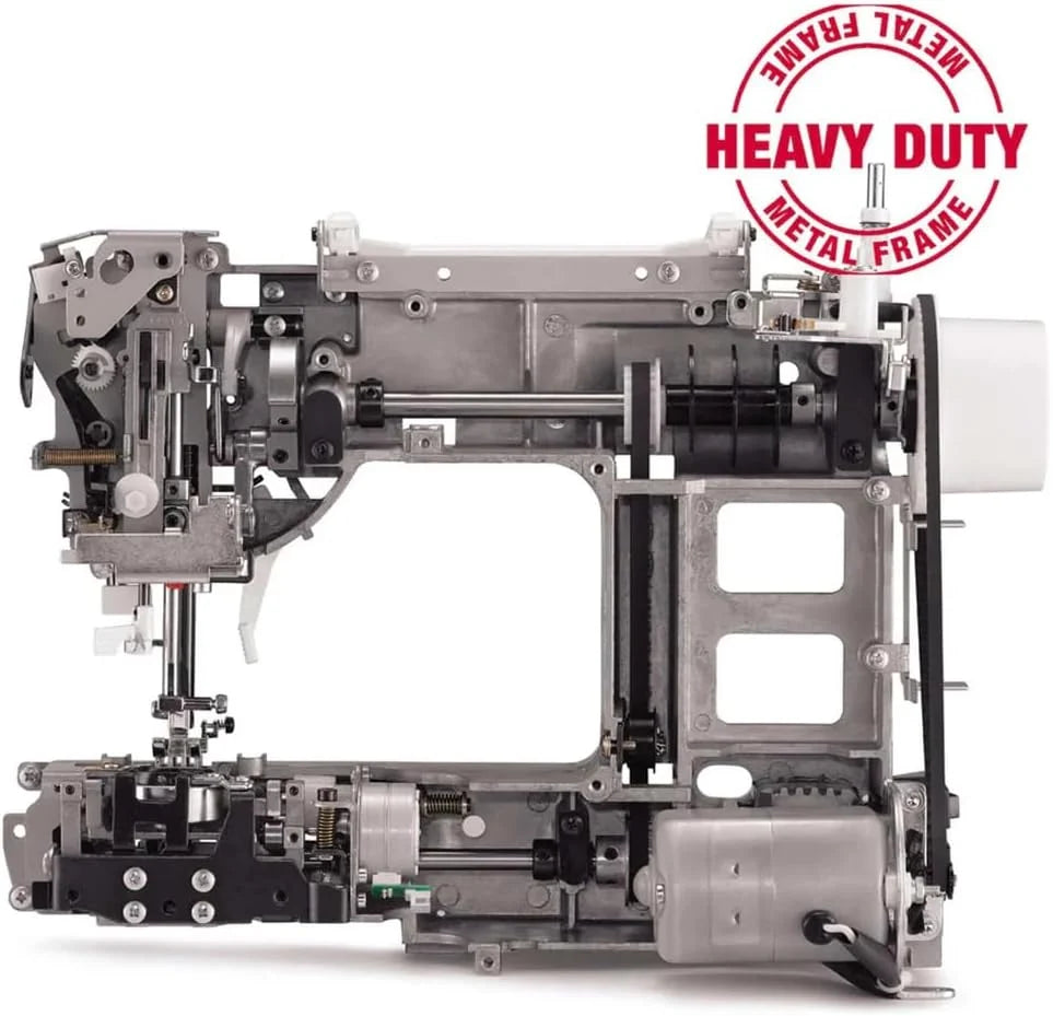 Singer maszyna do szycia Heavy Duty 4432 z torbą i stópką overlock CUCIREONLINE w kolorze szarym z metalu