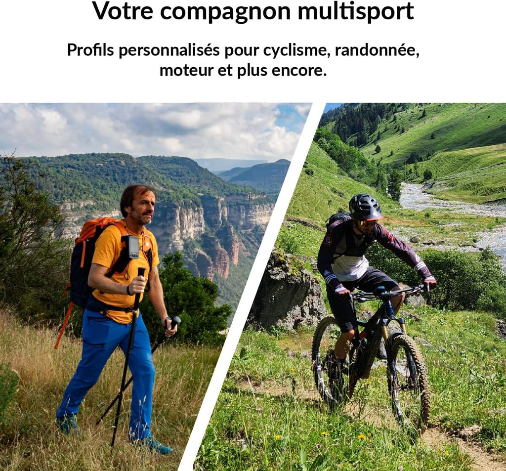 TwoNav Terra (64 GB) + Mapa completo de Francia IGN Top25 instalado, GPS deportivo con pantalla grande de 3,7 pulgadas para montaña, senderismo, BTT, ciclismo