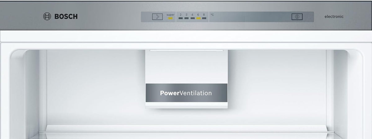 Bosch KGV58VLEAS, Serie 4, Frigorífico con congelador, Libre instalación, 191 x 70 cm, 377 L / 126 L, Acero inoxidable