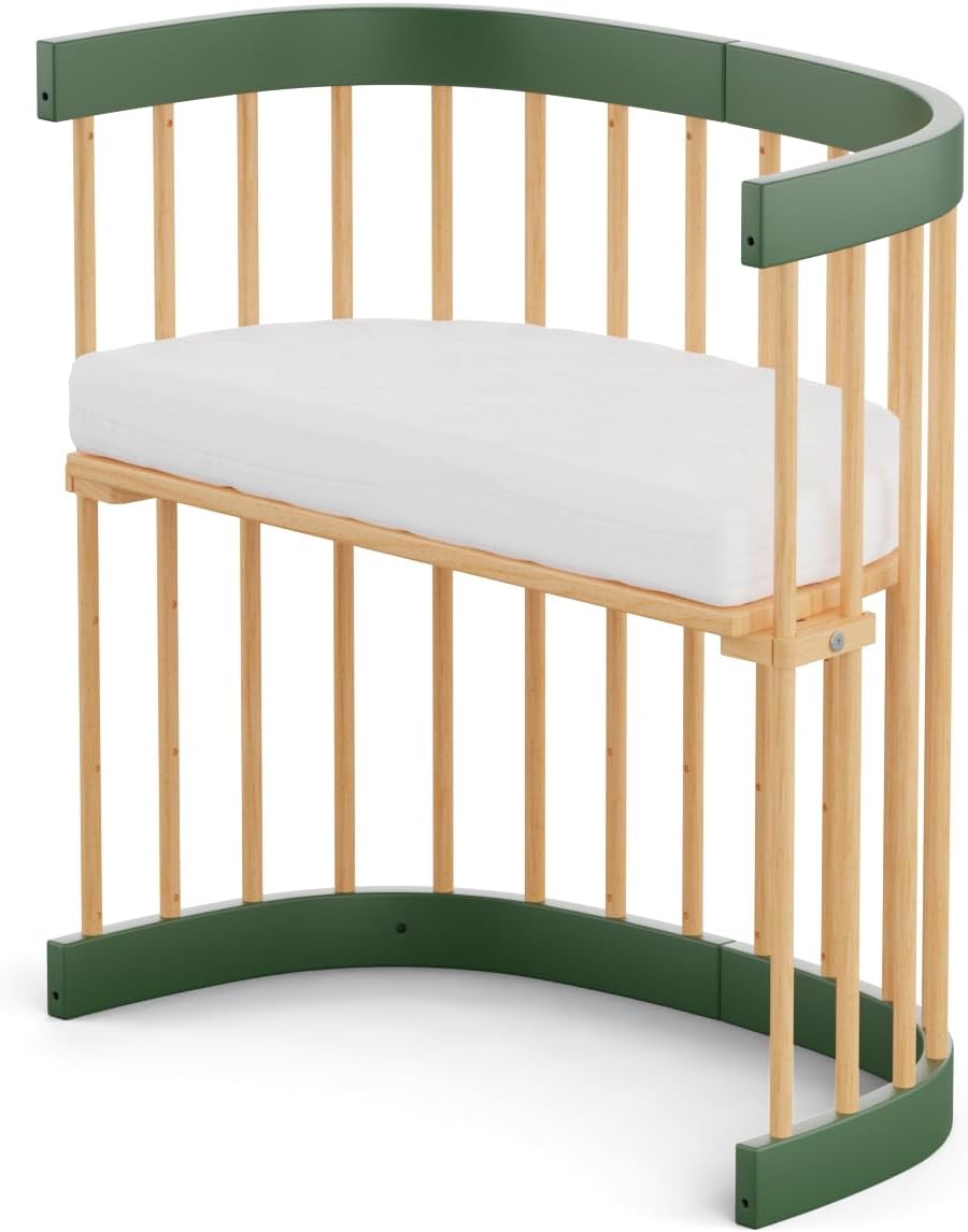 Cuna 7 en 1 tweeto®: cuna de madera evolutiva | cuna de colecho y cuna de barrotes de altura regulable | convertible en cama infantil y parque de juegos (haya natural)