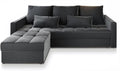 Sofá esquinero Masseno KOS PIK con función cama en forma de L, sofá con arcón, sofá de salón, sofá, canapé, sofá cama, conjunto de sofá - Gris, Paros 06