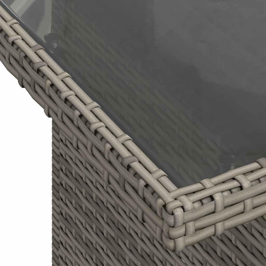 vidaXL Juego de sofá de jardín de 5 piezas con cojines, ratán sintético gris, conjunto de sofá para exterior, conjunto de salón de jardín