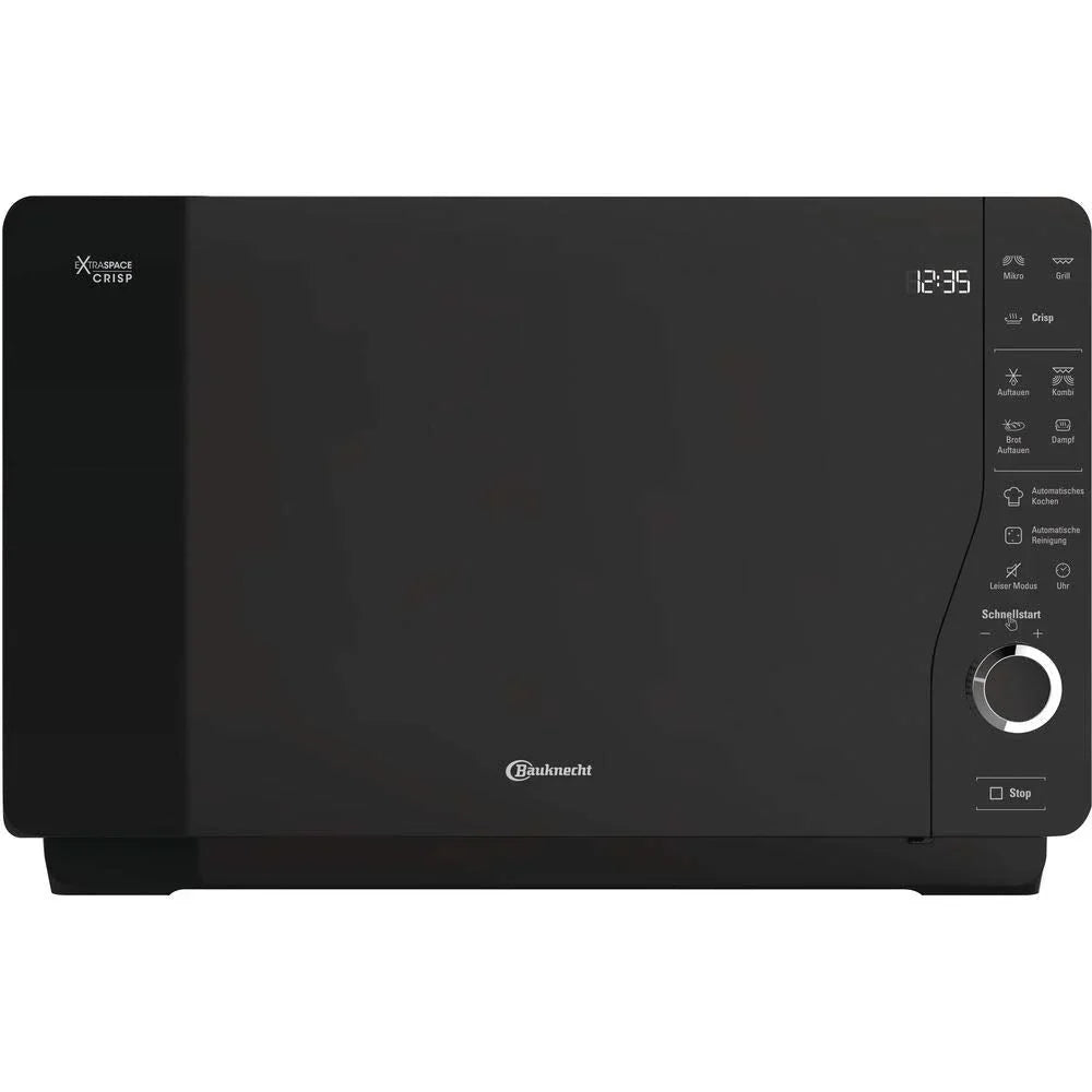 Microondas Bauknecht ExtraSpace Crisp MW 427 SL con grill, sin plato giratorio, 800 W, 1000 W, 25 L, función de cocción al vapor, AutoClean