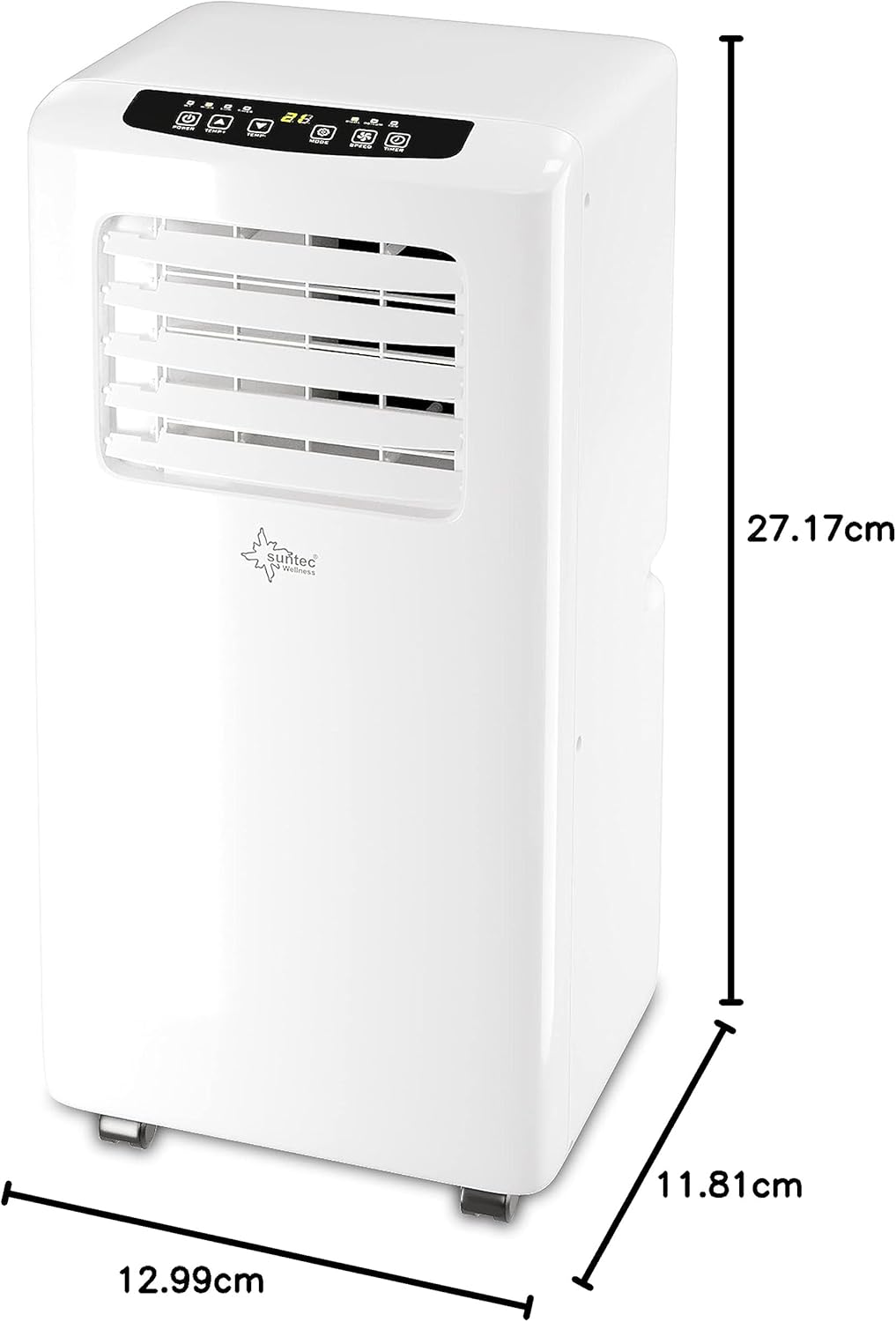 SUNTEC Aire acondicionado portátil Impuls 2.6 Eco R290 – Aire acondicionado móvil y silencioso con tubo de escape – Enfriador y deshumidificador para habitaciones de hasta 34 m² – Refrigeración móvil para hogar y oficina – 9.000 BTU | 2600 vatios